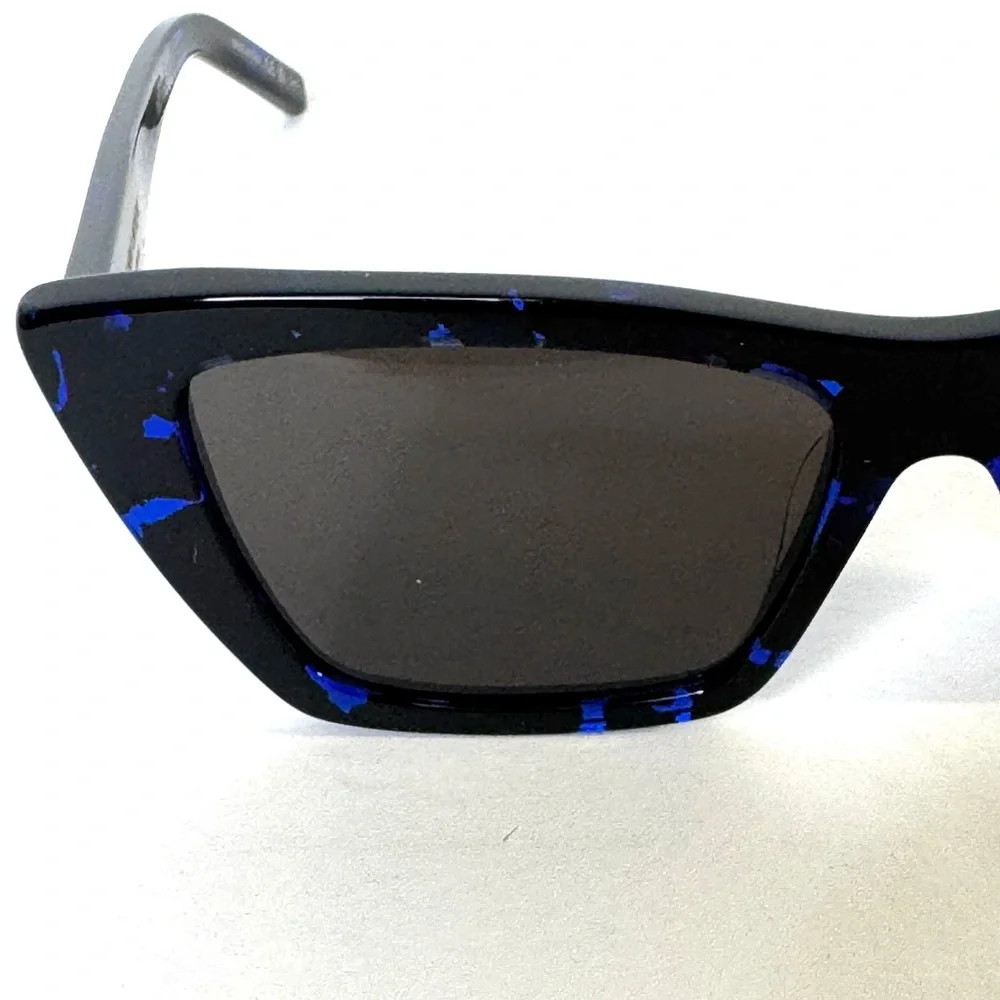 SAINT LAURENT Mica Cat Eye Sunglasses NEW Style SL 276 009 Black Blue Havana